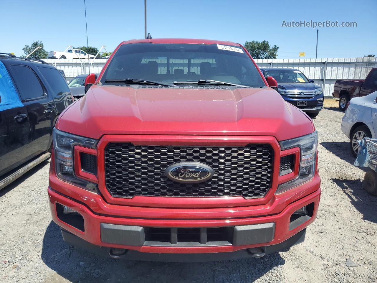 2020 Ford F150 Supercrew Red vin: 1FTEW1E48LFA46599