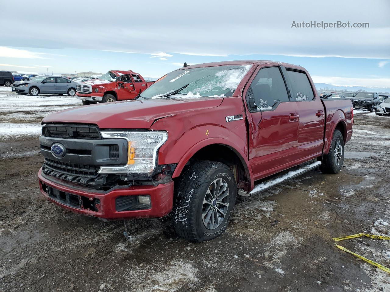 2019 Ford F150 Supercrew Красный vin: 1FTEW1E49KKE33720