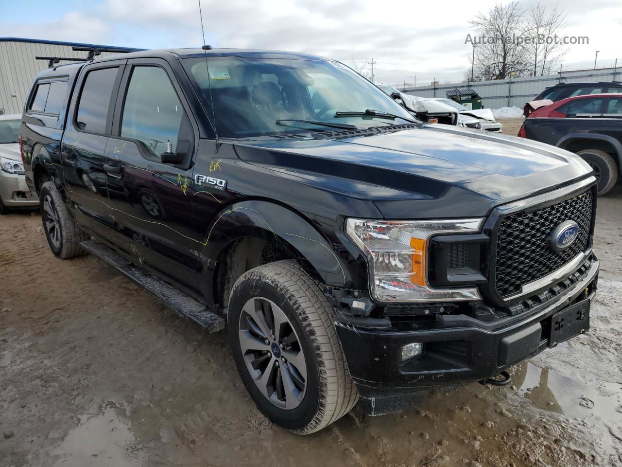 2019 Ford F150 Supercrew Черный vin: 1FTEW1E4XKFC23961