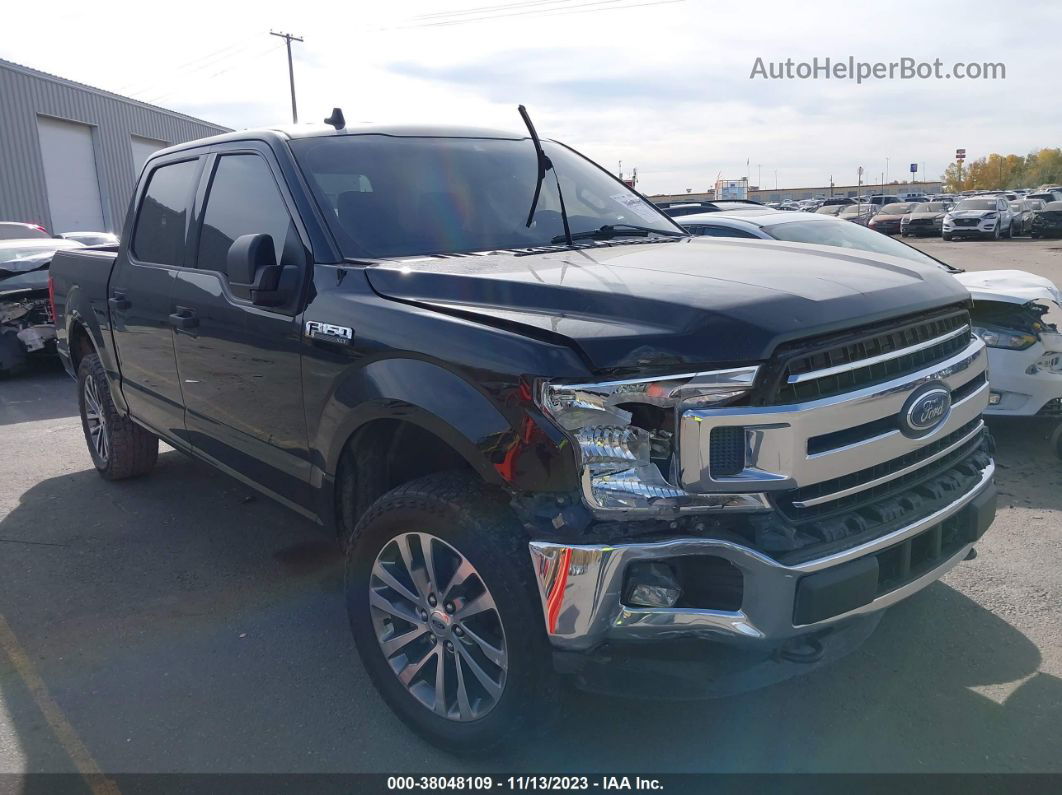 2019 Ford F-150 Xlt Black vin: 1FTEW1E4XKKD09195