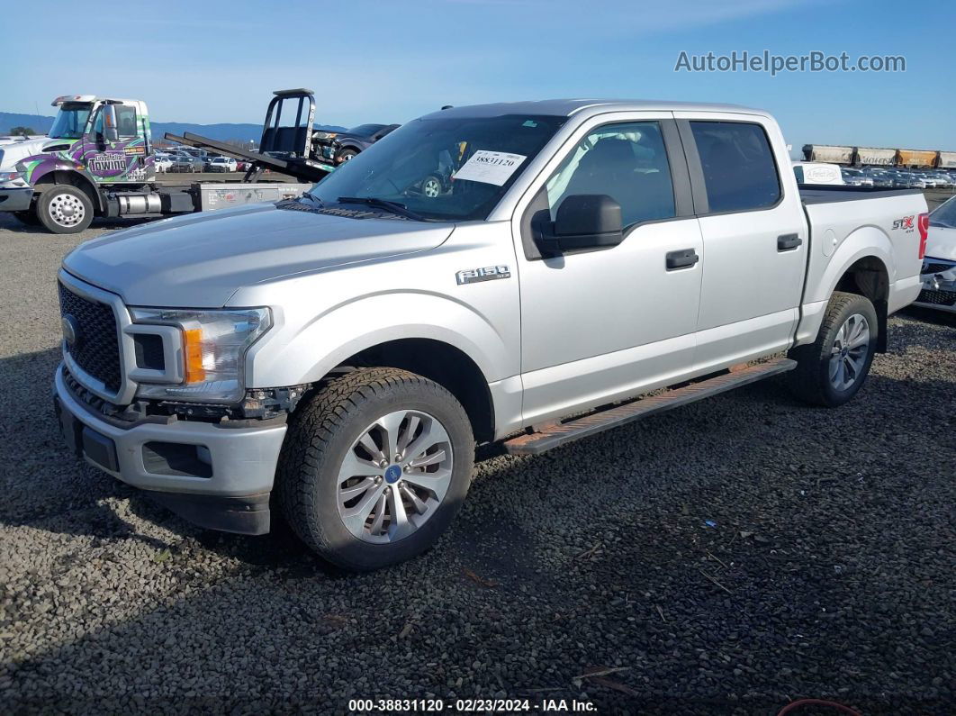 2018 Ford F-150 Xl Silver vin: 1FTEW1E50JKF35950