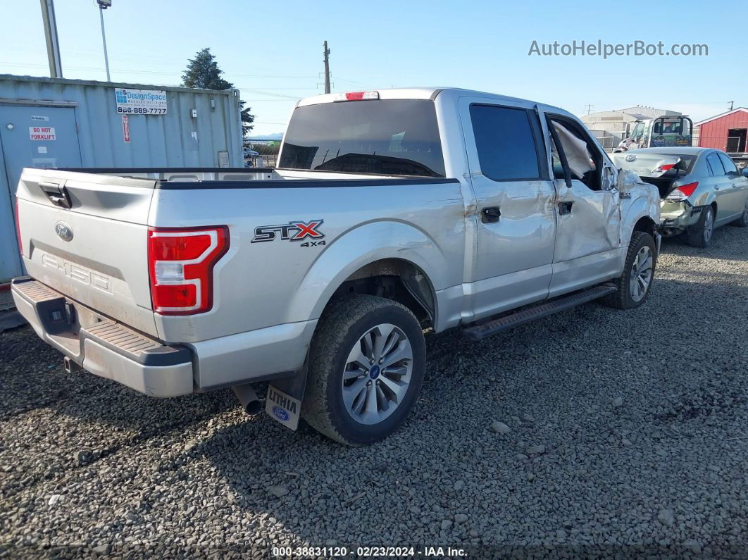 2018 Ford F-150 Xl Silver vin: 1FTEW1E50JKF35950