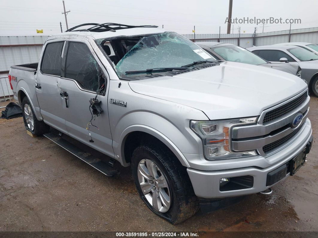 2019 Ford F-150 Platinum Silver vin: 1FTEW1E50KFB28267