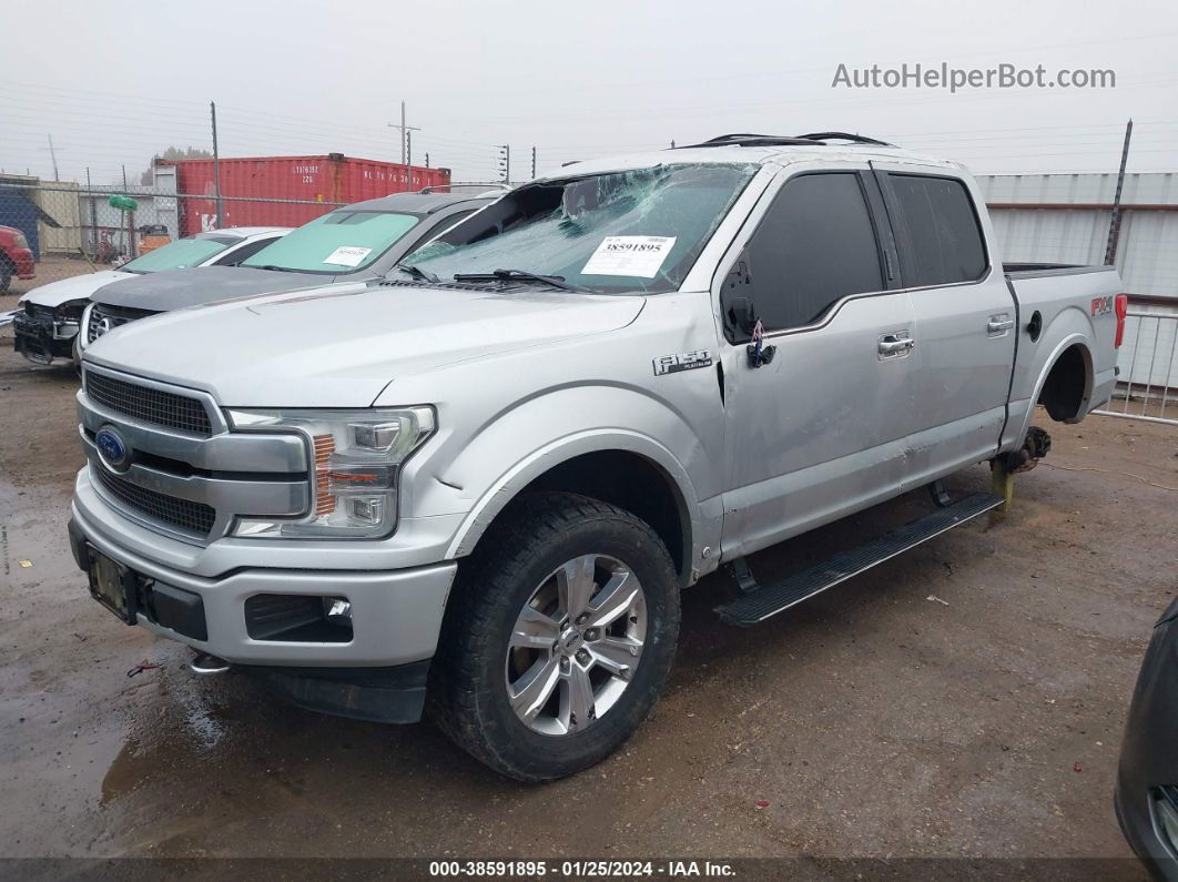 2019 Ford F-150 Platinum Silver vin: 1FTEW1E50KFB28267