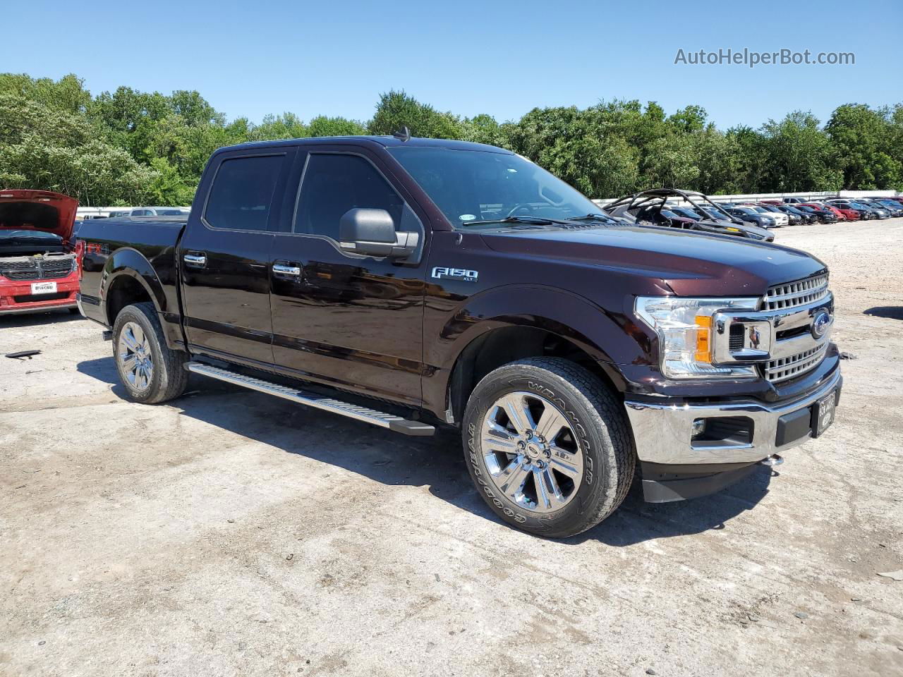 2019 Ford F150 Supercrew Burgundy vin: 1FTEW1E50KKE13509