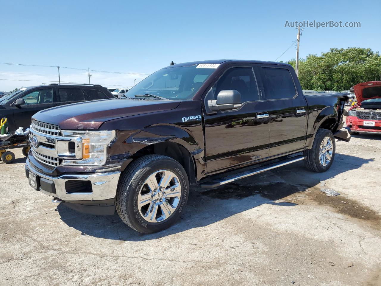 2019 Ford F150 Supercrew Burgundy vin: 1FTEW1E50KKE13509