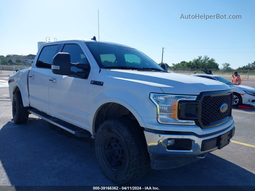 2019 Ford F-150 Lariat White vin: 1FTEW1E51KKD03438