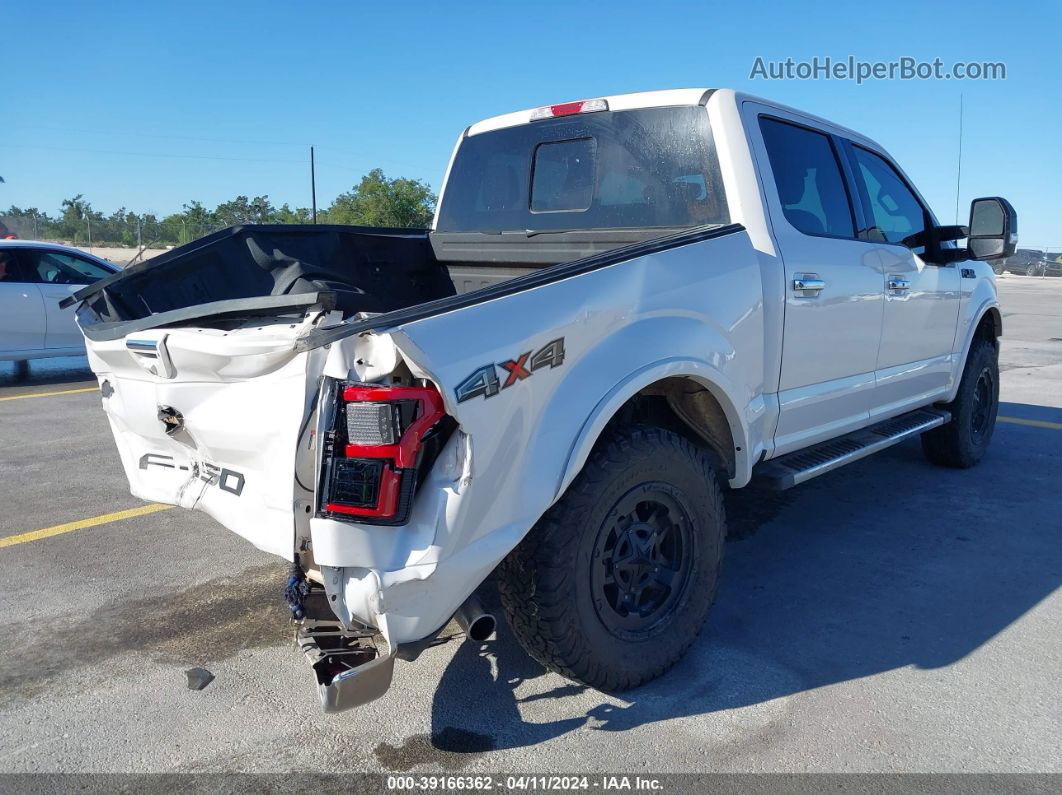 2019 Ford F-150 Lariat White vin: 1FTEW1E51KKD03438