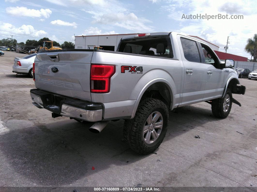 2019 Ford F-150 Lariat Silver vin: 1FTEW1E51KKE88879