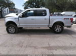 2019 Ford F-150 Lariat Silver vin: 1FTEW1E51KKE88879