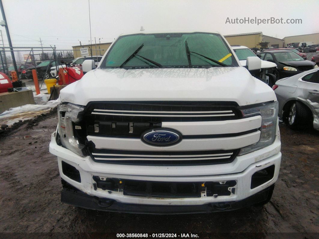 2018 Ford F-150 Lariat White vin: 1FTEW1E52JFB34487