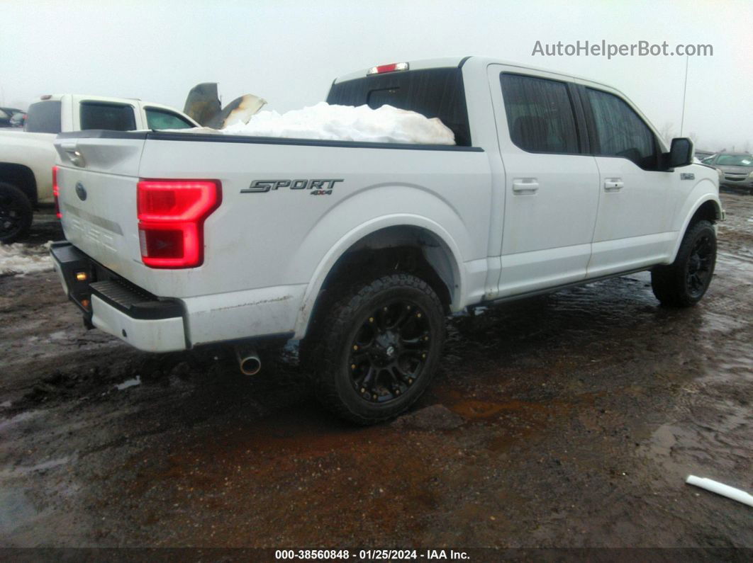 2018 Ford F-150 Lariat White vin: 1FTEW1E52JFB34487