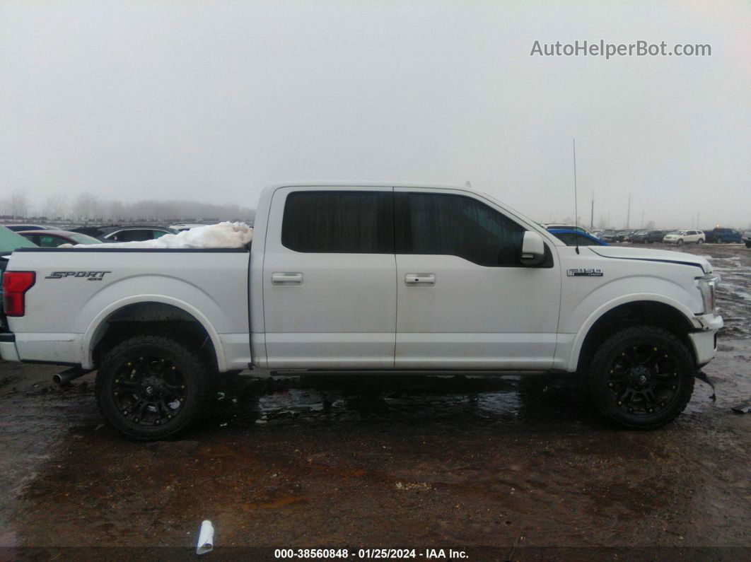 2018 Ford F-150 Lariat White vin: 1FTEW1E52JFB34487