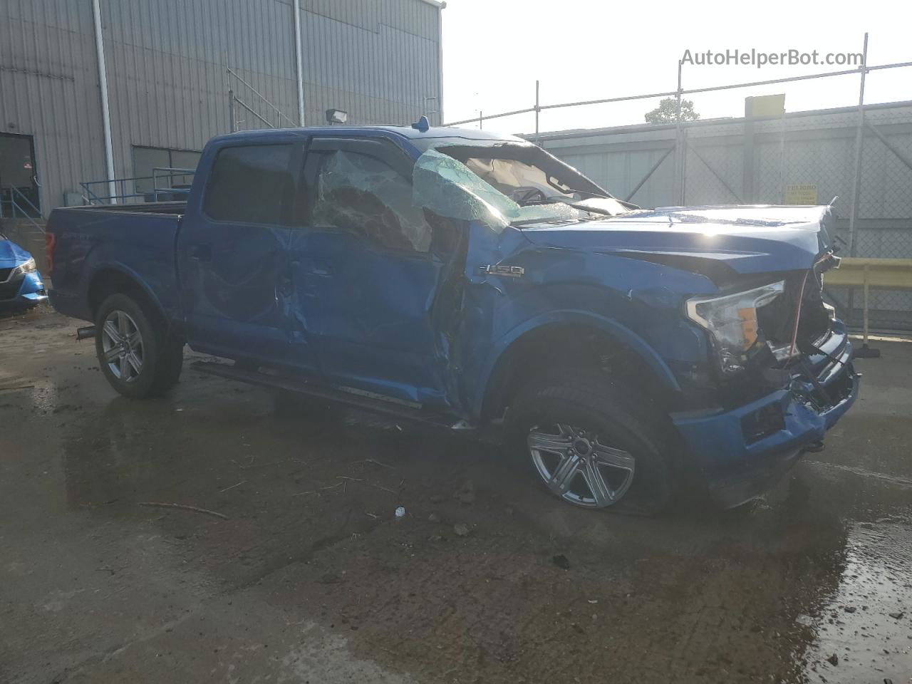 2018 Ford F150 Supercrew Blue vin: 1FTEW1E52JFE24986