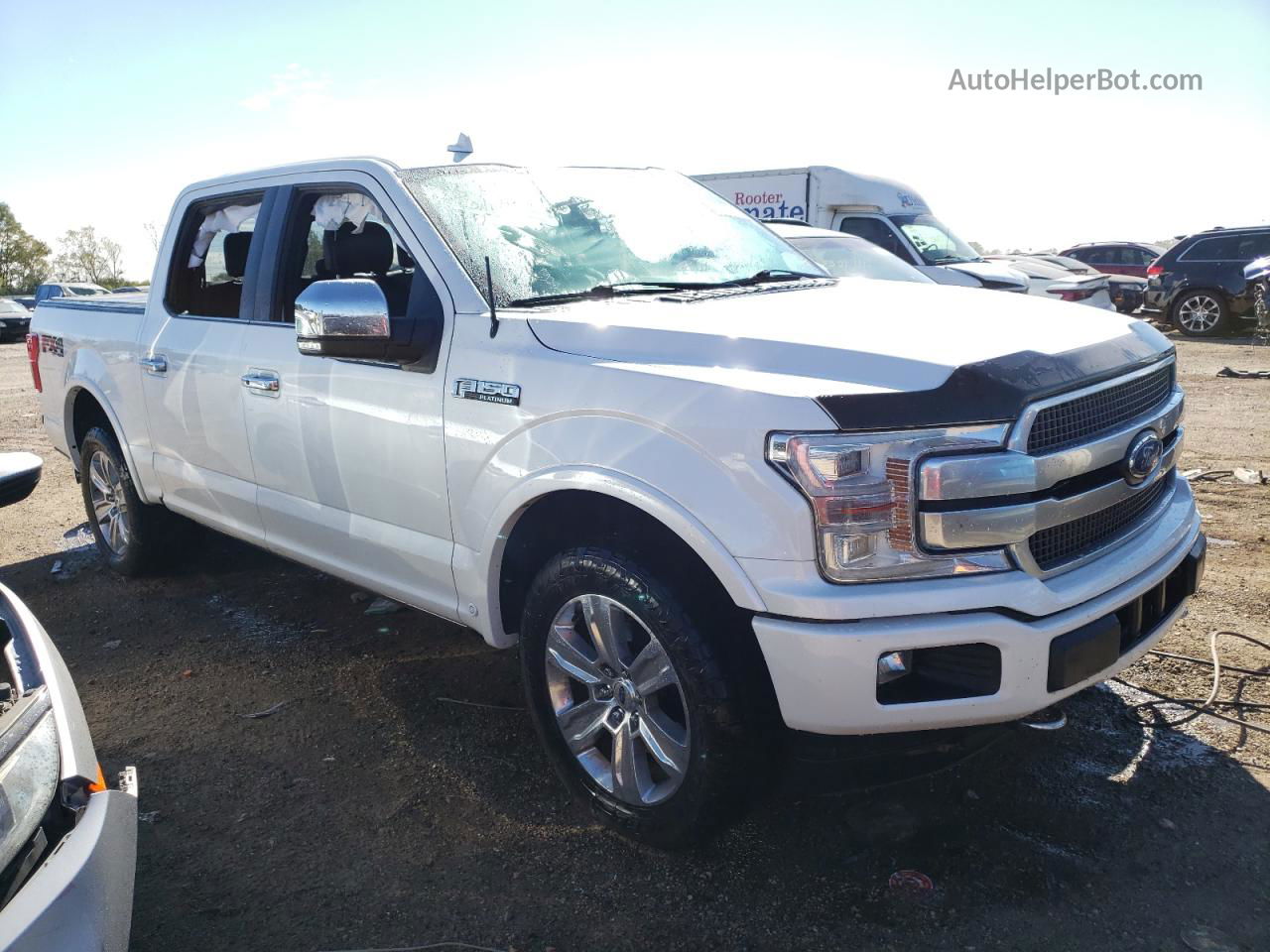 2018 Ford F150 Supercrew White vin: 1FTEW1E52JFE50956