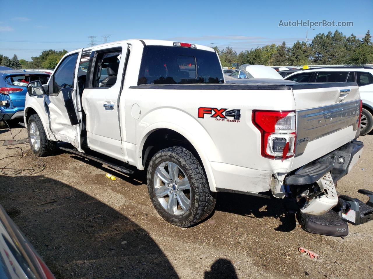 2018 Ford F150 Supercrew White vin: 1FTEW1E52JFE50956