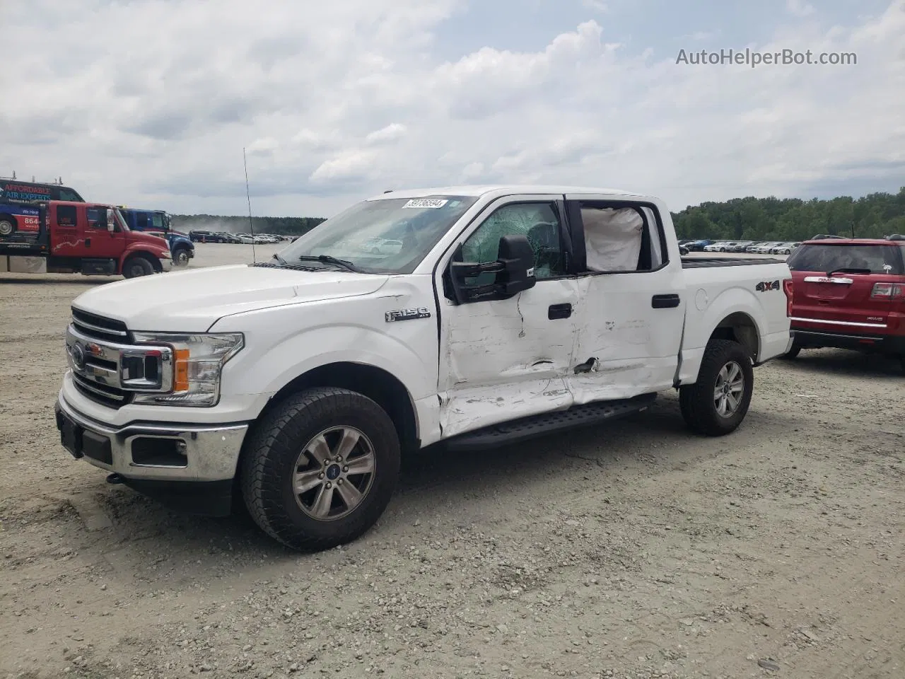 2018 Ford F150 Supercrew White vin: 1FTEW1E52JKE02378