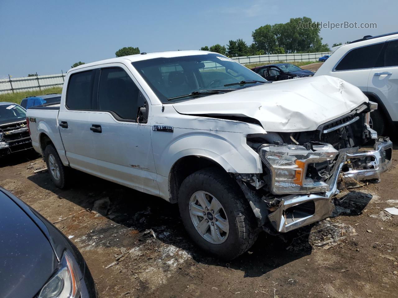 2018 Ford F150 Supercrew White vin: 1FTEW1E52JKE36188