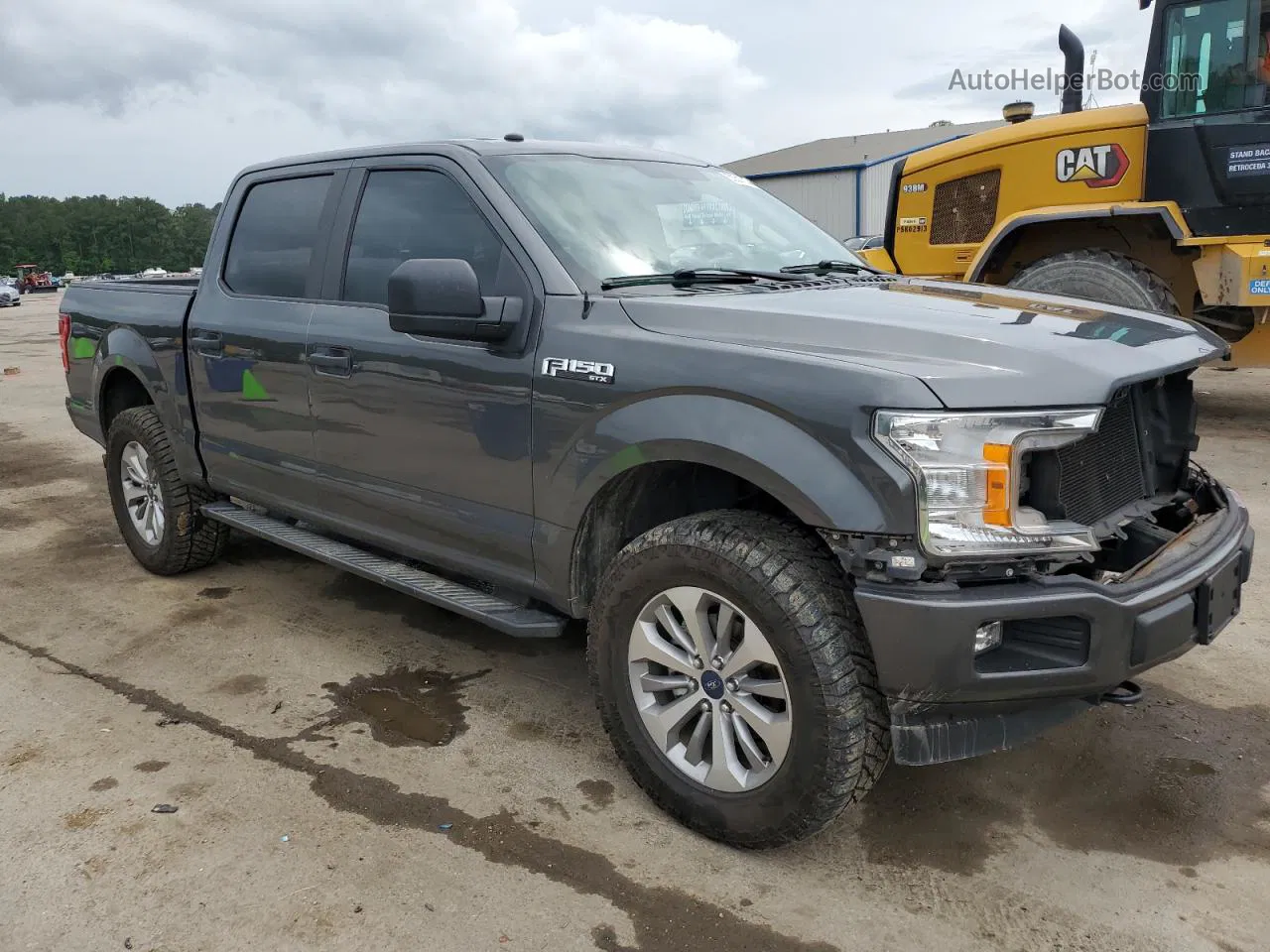 2018 Ford F150 Supercrew Gray vin: 1FTEW1E53JFB80328