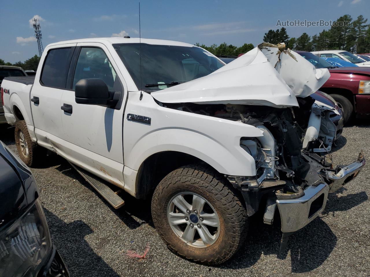 2018 Ford F150 Supercrew White vin: 1FTEW1E53JKE95136