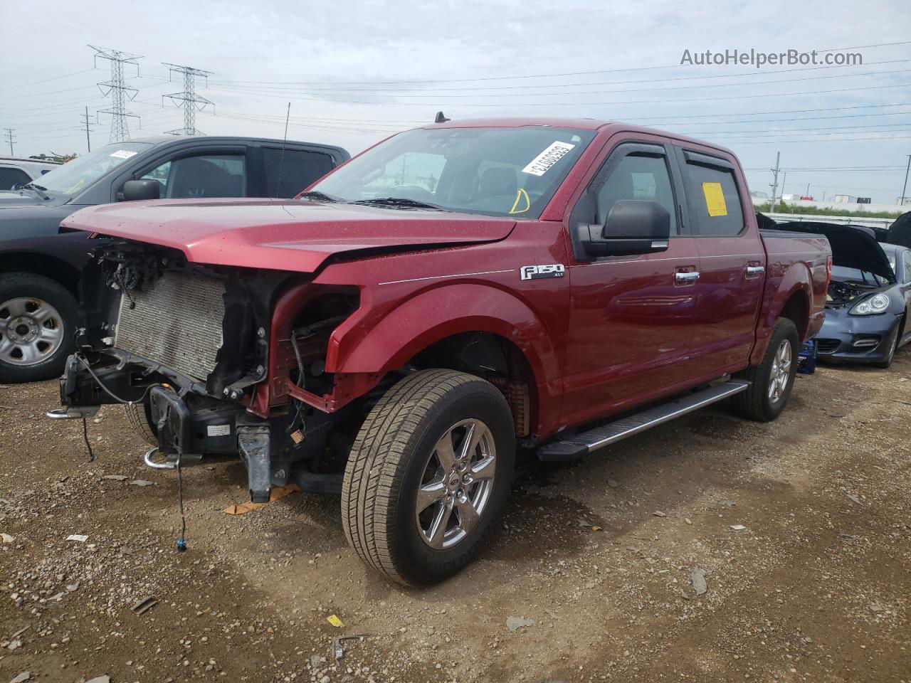 2019 Ford F150 Supercrew Red vin: 1FTEW1E53KFD40600