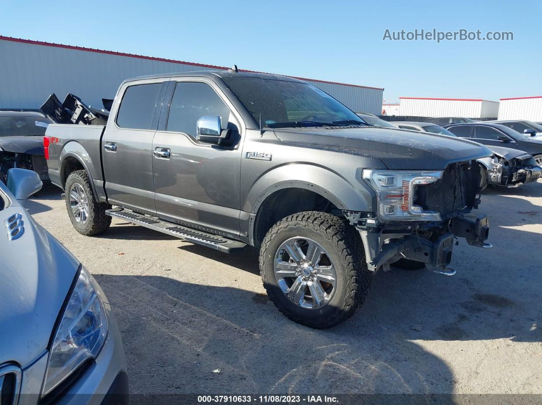 2019 Ford F-150 Lariat Gray vin: 1FTEW1E53KKC48443