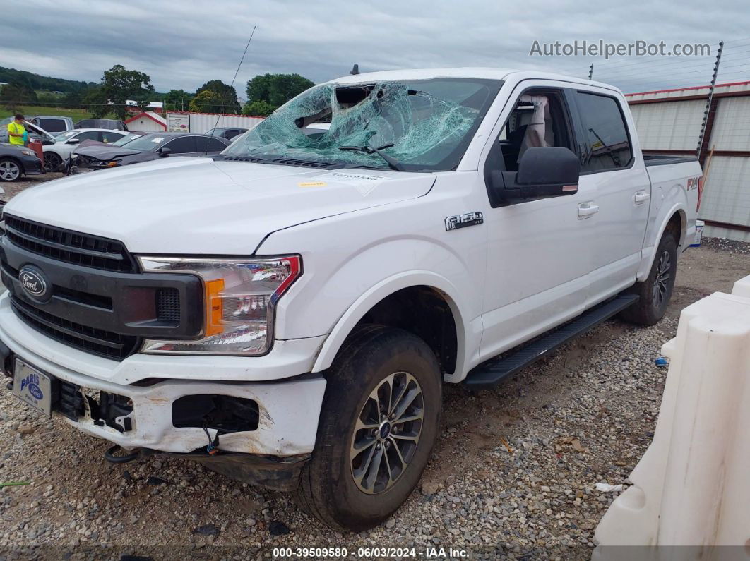 2019 Ford F-150 Xlt White vin: 1FTEW1E53KKE44656