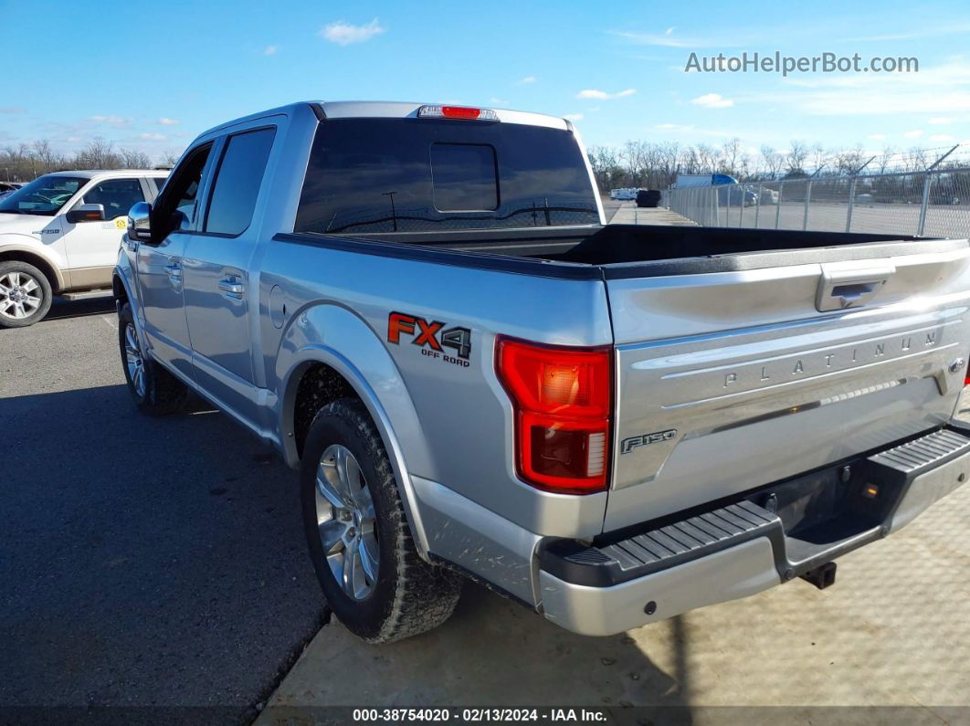 2018 Ford F-150 Platinum Silver vin: 1FTEW1E54JFC98663