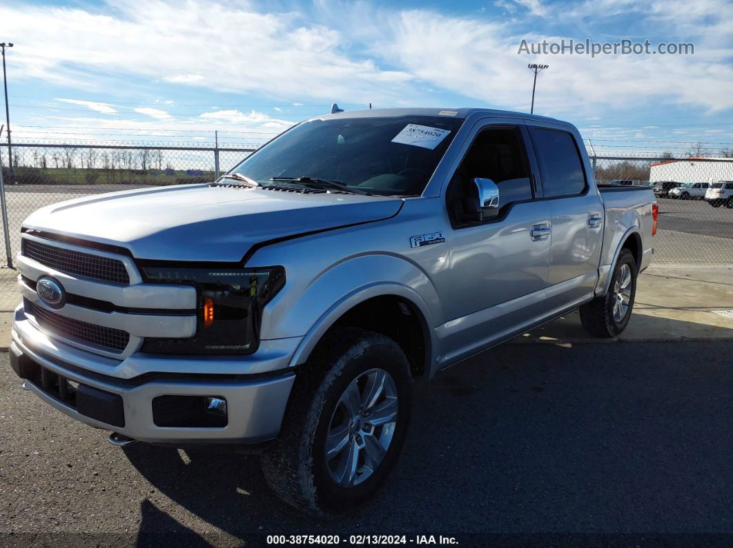 2018 Ford F-150 Platinum Silver vin: 1FTEW1E54JFC98663