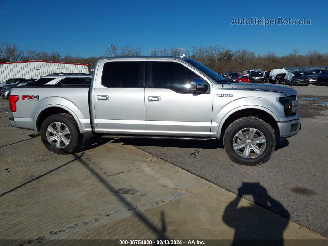 2018 Ford F-150 Platinum Silver vin: 1FTEW1E54JFC98663