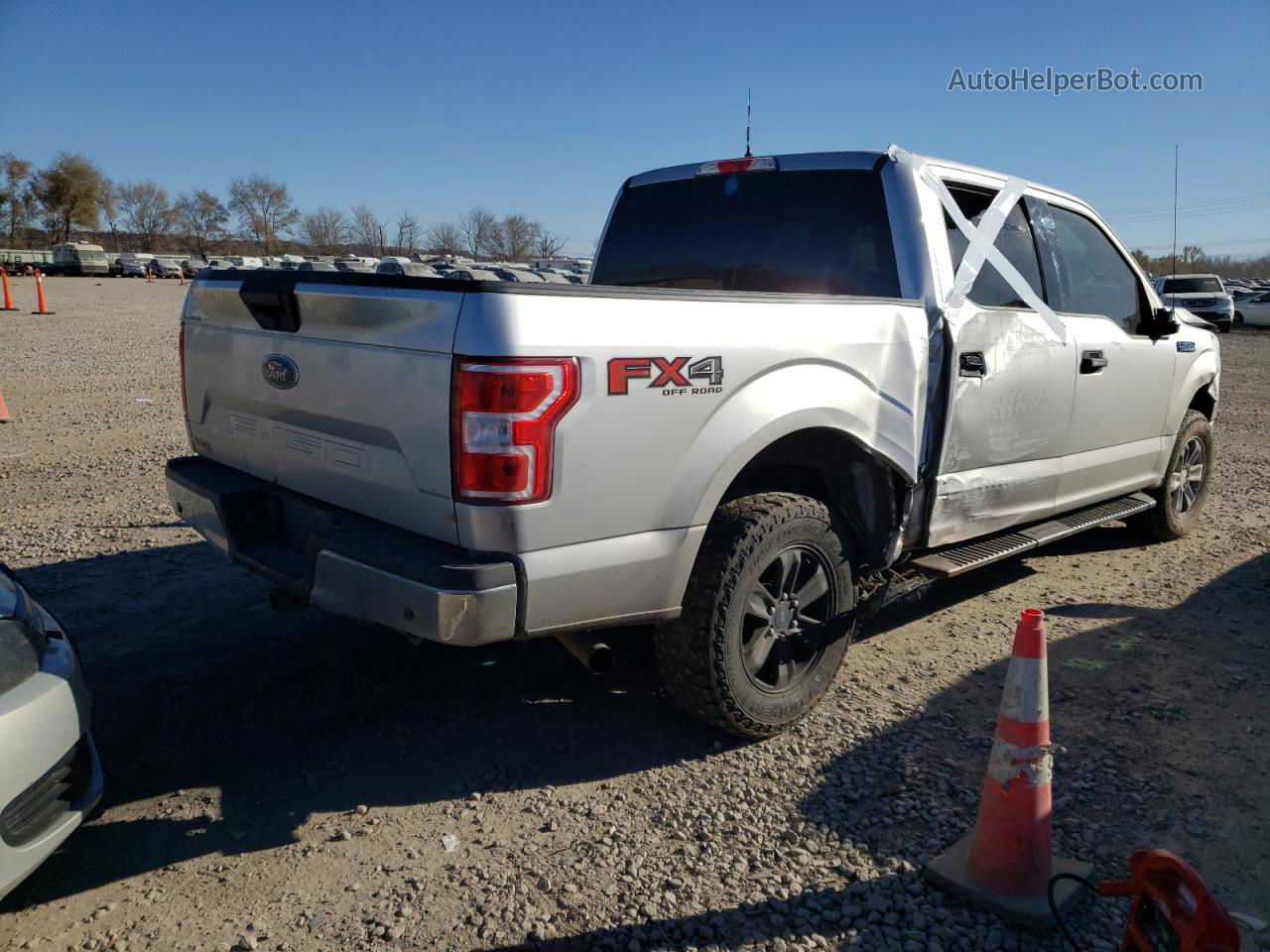 2019 Ford F150 Supercrew Silver vin: 1FTEW1E55KFB04451