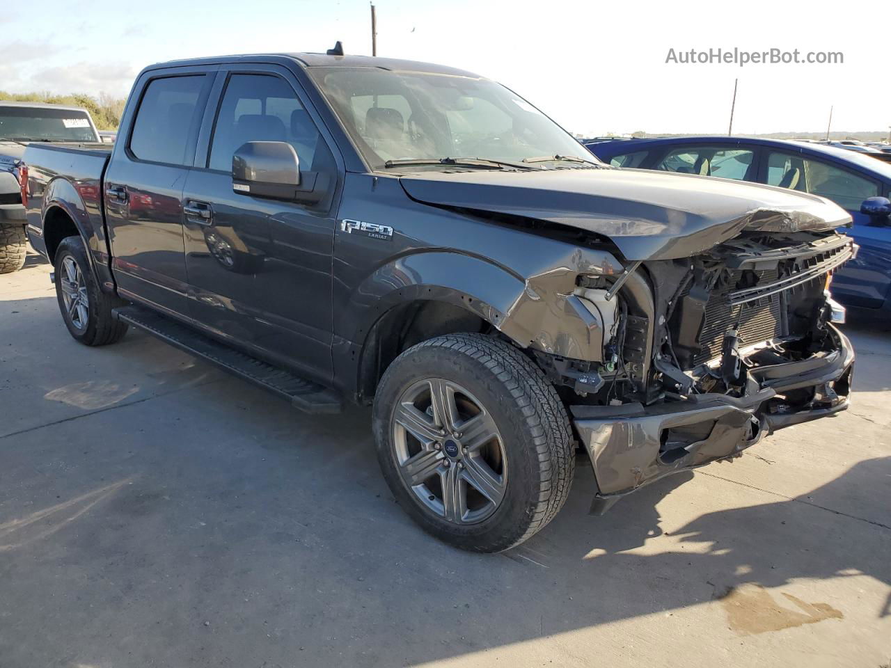 2019 Ford F150 Supercrew Gray vin: 1FTEW1E55KKC83615