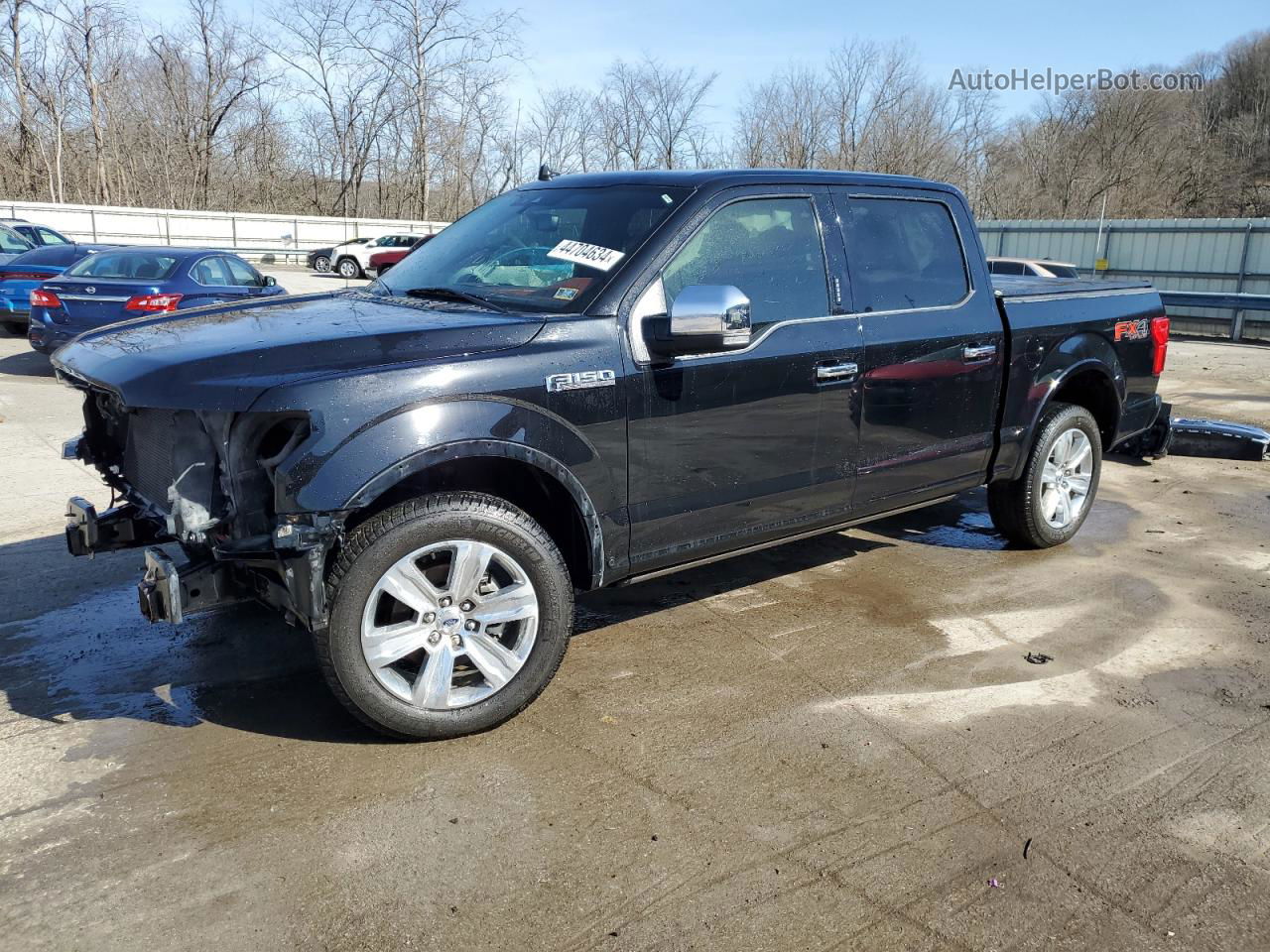 2018 Ford F150 Supercrew Black vin: 1FTEW1E56JFB44083