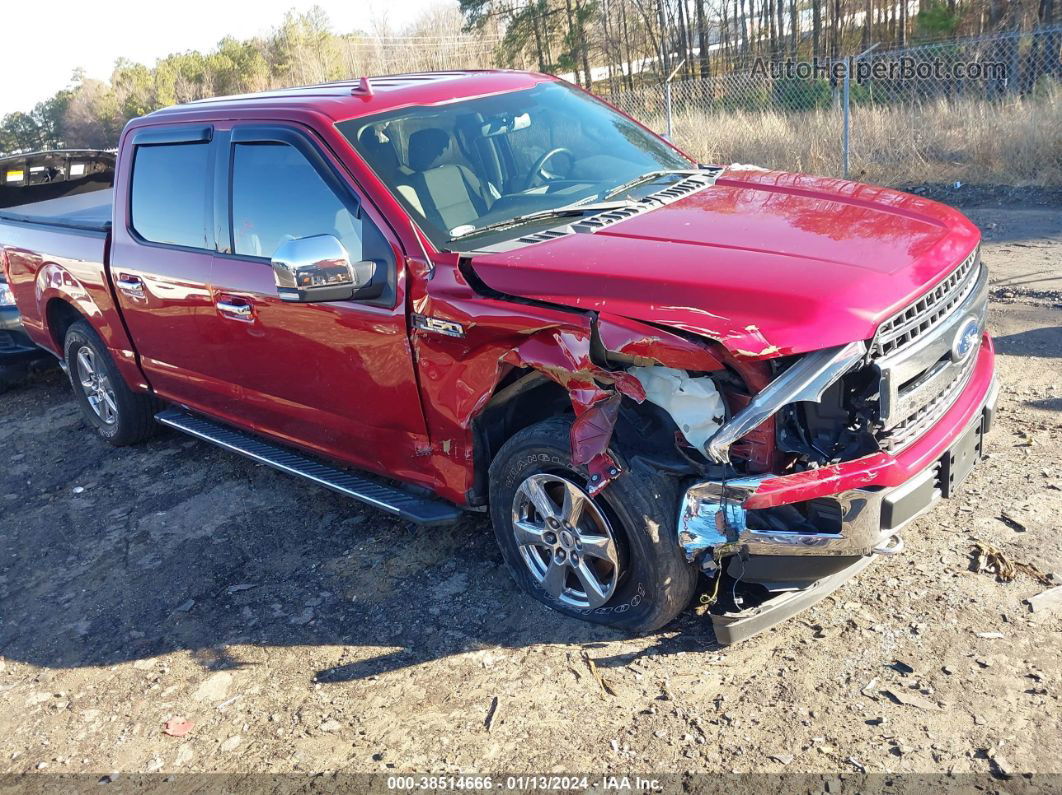 2018 Ford F-150 Xlt Red vin: 1FTEW1E56JKE63393