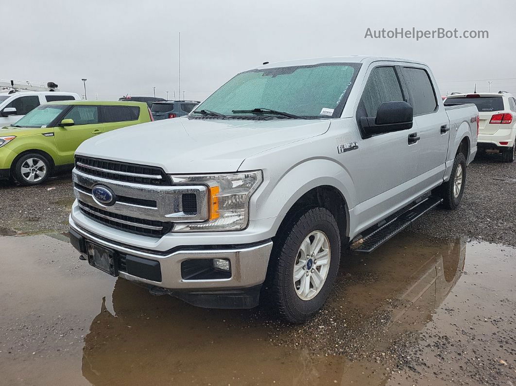 2018 Ford F150 Supercrew Silver vin: 1FTEW1E56JKF83467