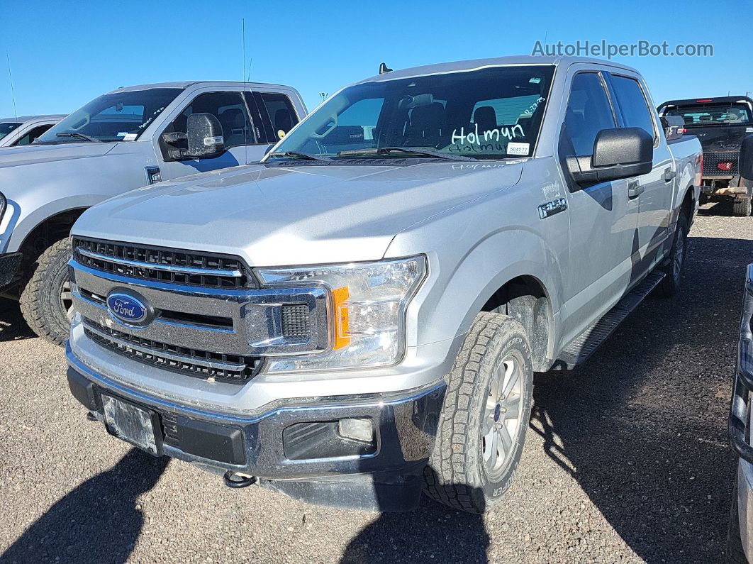 2019 Ford F150 Supercrew Серебряный vin: 1FTEW1E56KKD16296