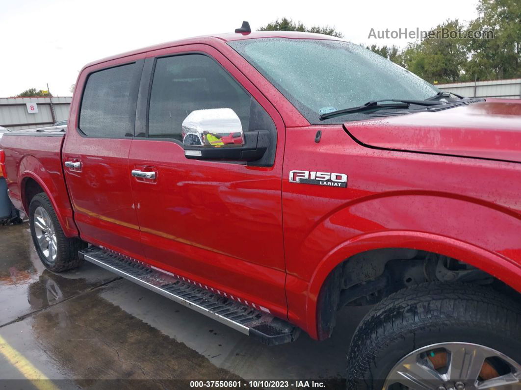 2020 Ford F-150 Lariat Red vin: 1FTEW1E56LKE86739