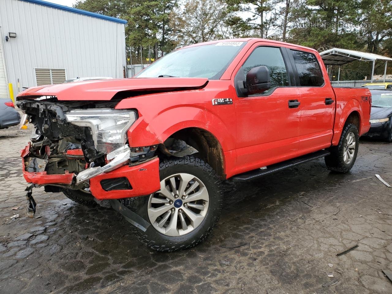 2018 Ford F150 Supercrew Red vin: 1FTEW1E57JFC51742