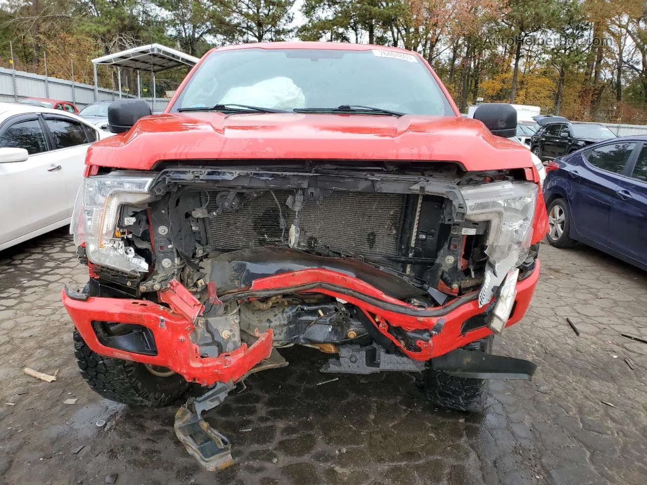 2018 Ford F150 Supercrew Red vin: 1FTEW1E57JFC51742