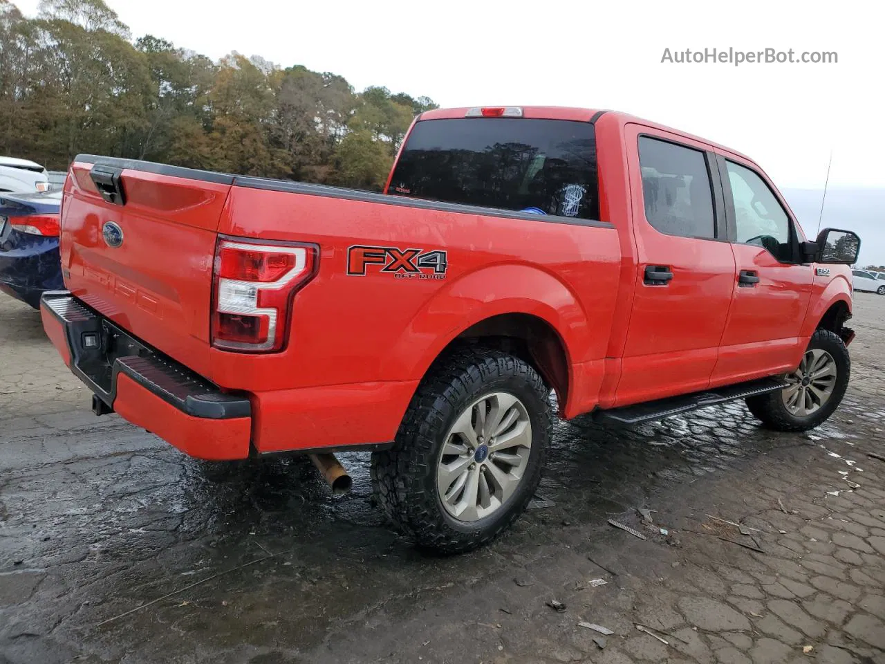 2018 Ford F150 Supercrew Red vin: 1FTEW1E57JFC51742