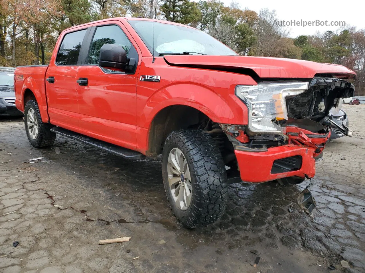 2018 Ford F150 Supercrew Red vin: 1FTEW1E57JFC51742