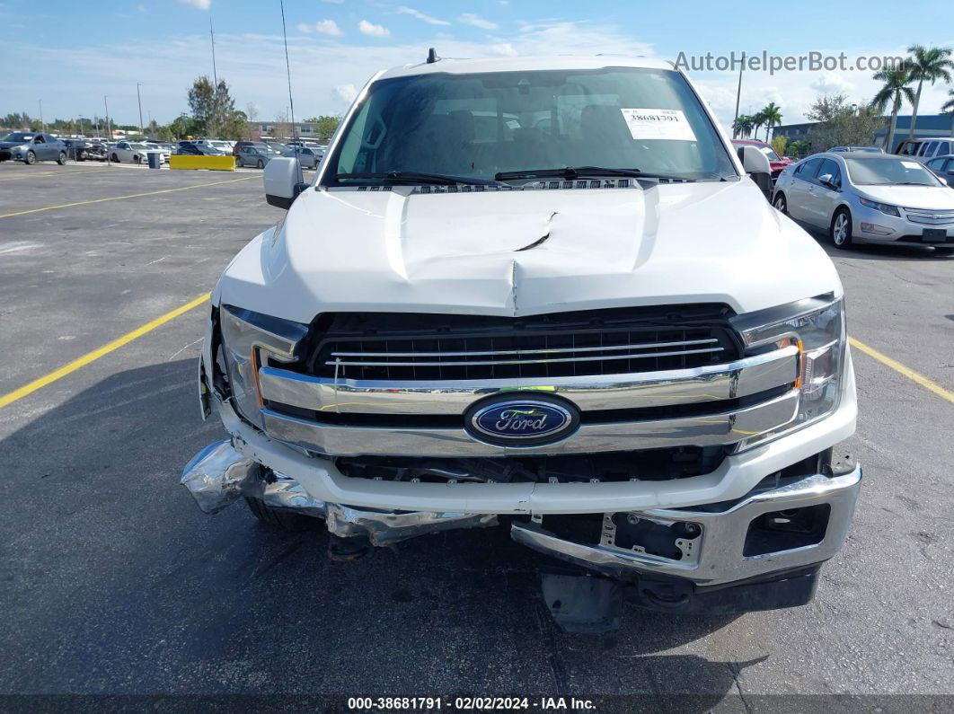 2019 Ford F-150 Lariat White vin: 1FTEW1E57KFC01988