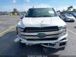 2019 Ford F-150 Lariat White vin: 1FTEW1E57KFC01988