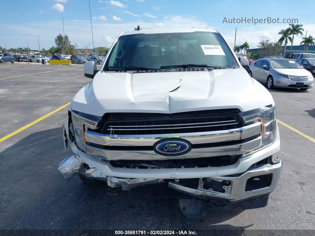 2019 Ford F-150 Lariat White vin: 1FTEW1E57KFC01988