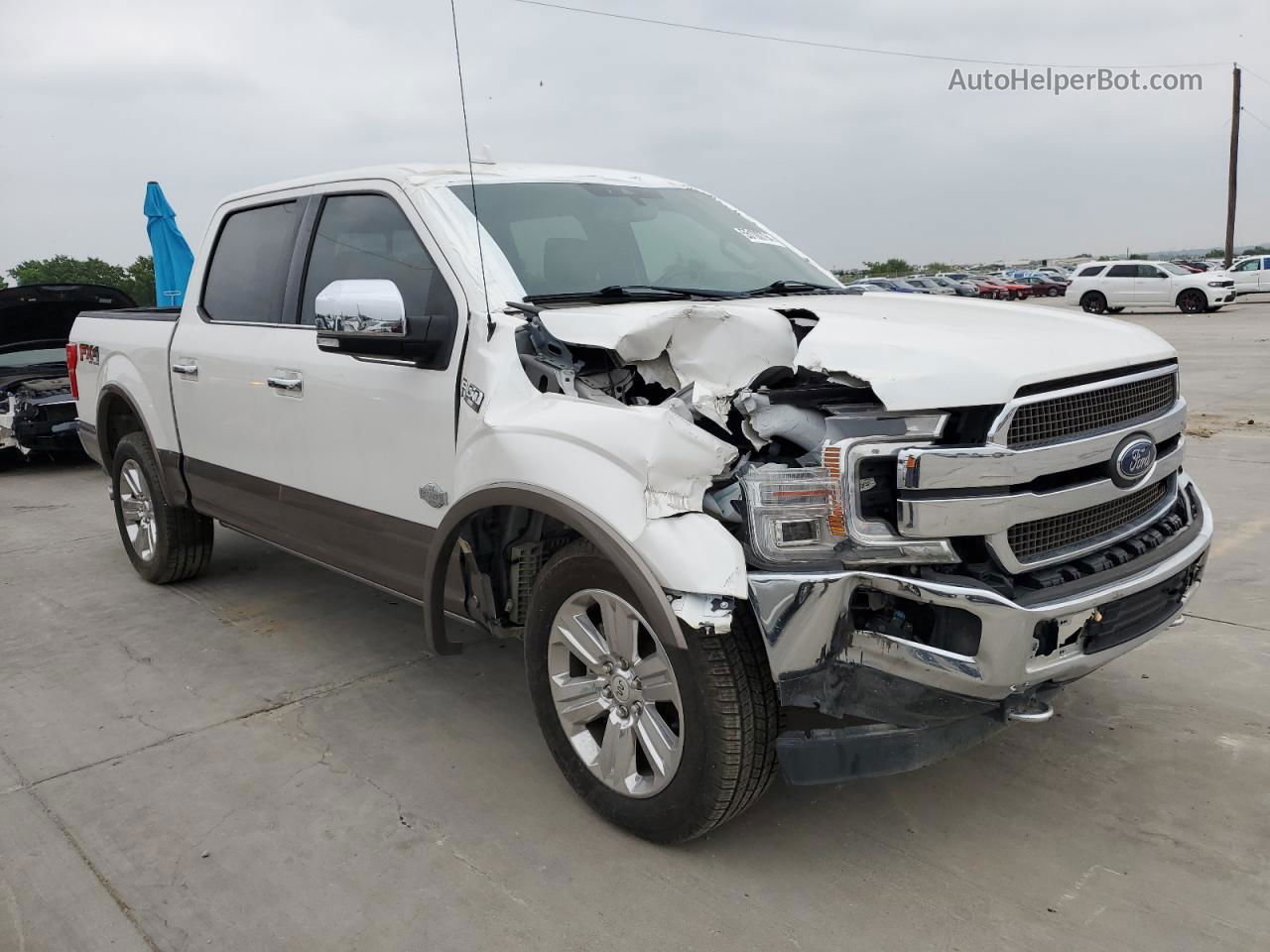 2019 Ford F150 Supercrew White vin: 1FTEW1E57KFC84578