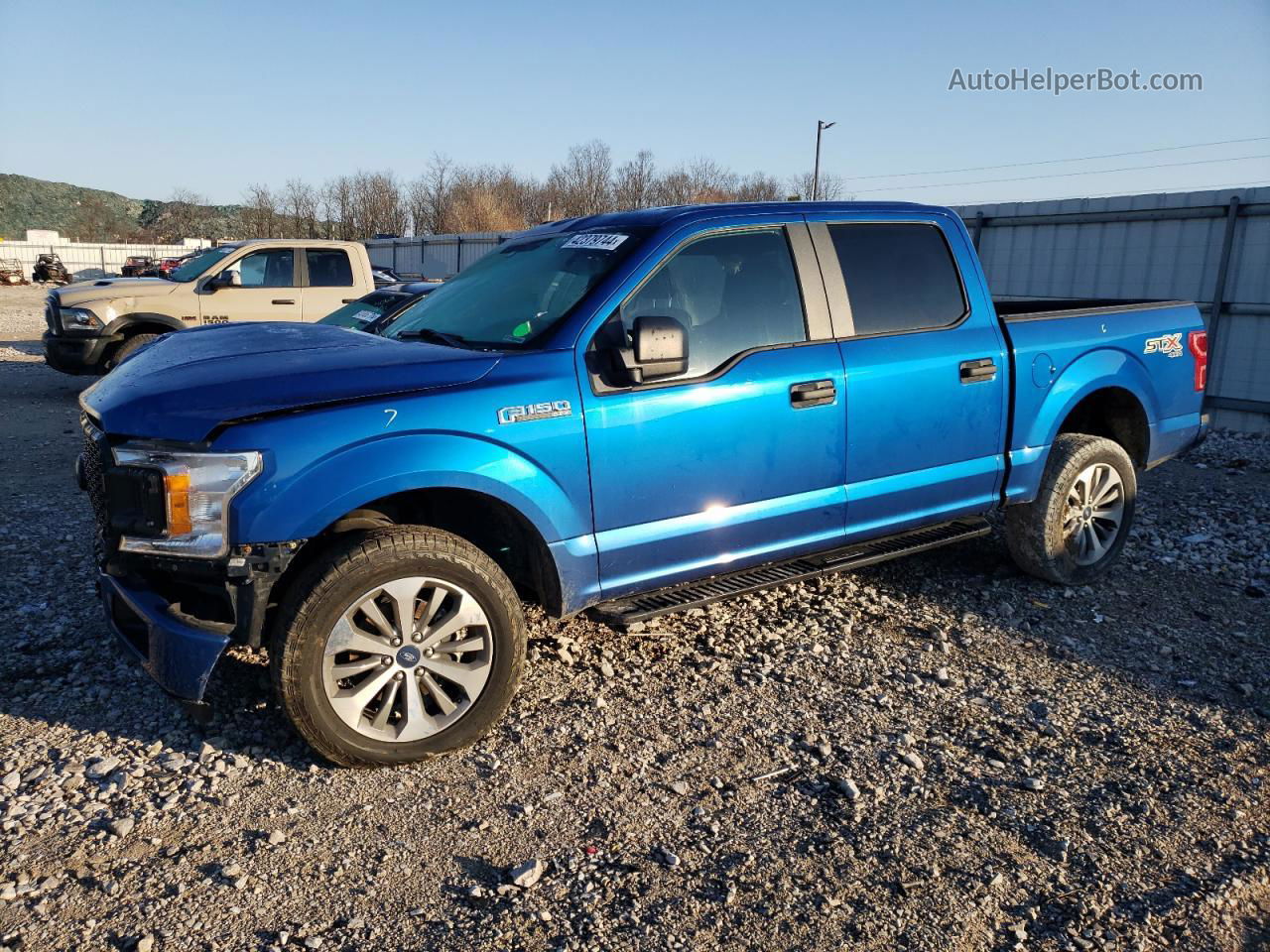 2018 Ford F150 Supercrew Blue vin: 1FTEW1E58JFE75618