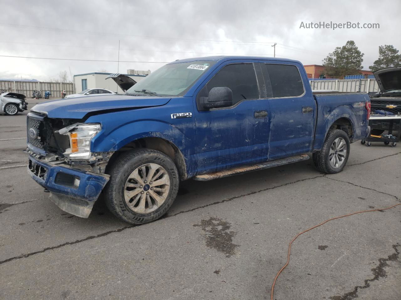 2018 Ford F150 Supercrew Blue vin: 1FTEW1E58JKF57842