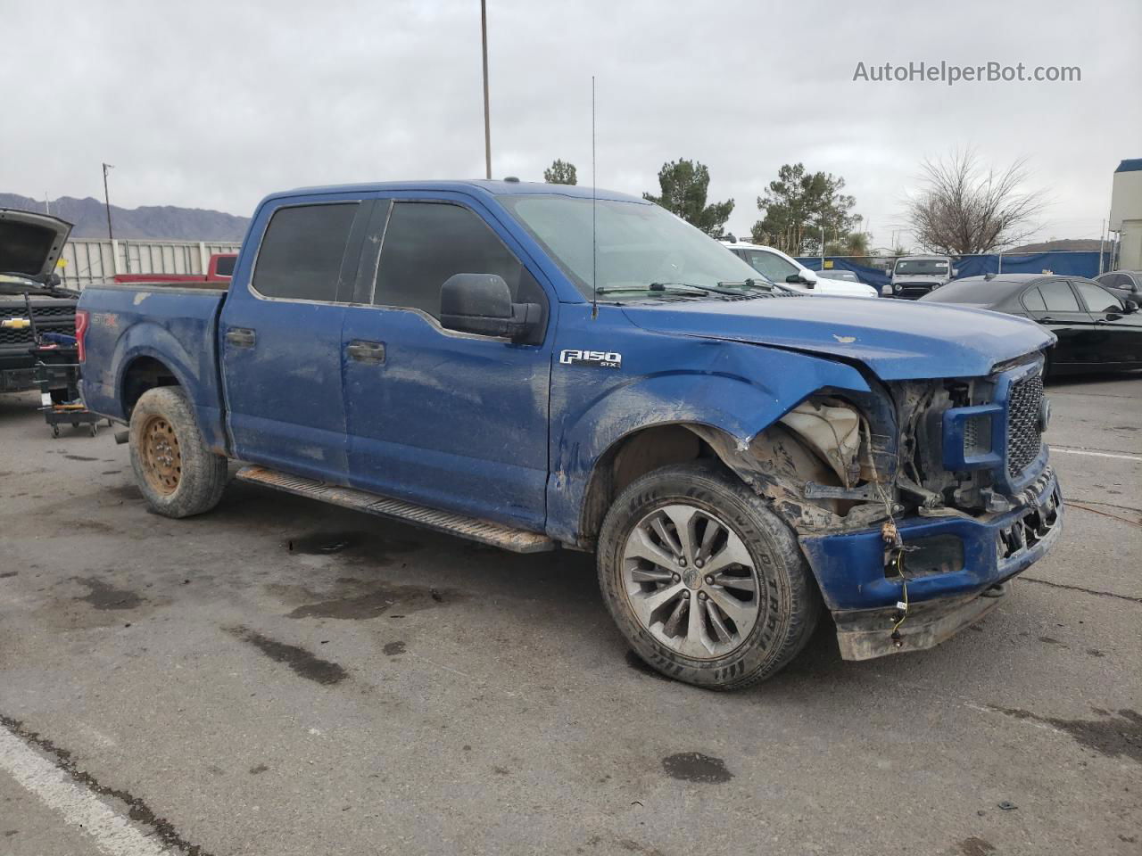 2018 Ford F150 Supercrew Blue vin: 1FTEW1E58JKF57842