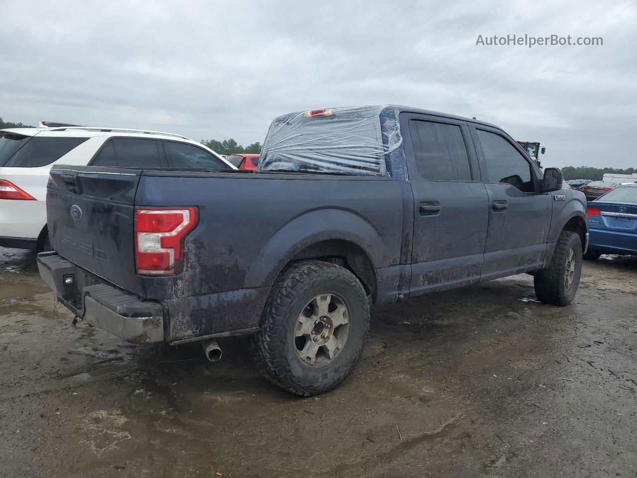 2020 Ford F150 Supercrew Синий vin: 1FTEW1E58LFA95665