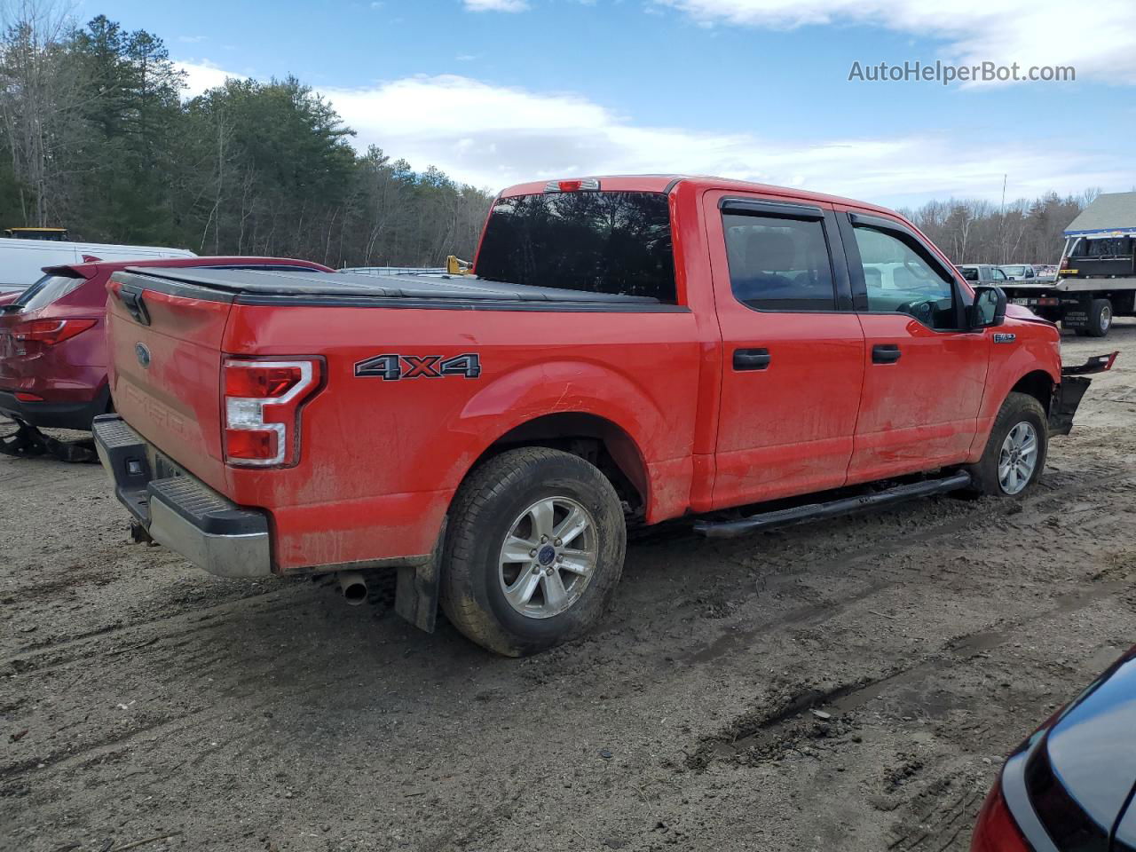 2018 Ford F150 Supercrew Red vin: 1FTEW1E5XJFA07325
